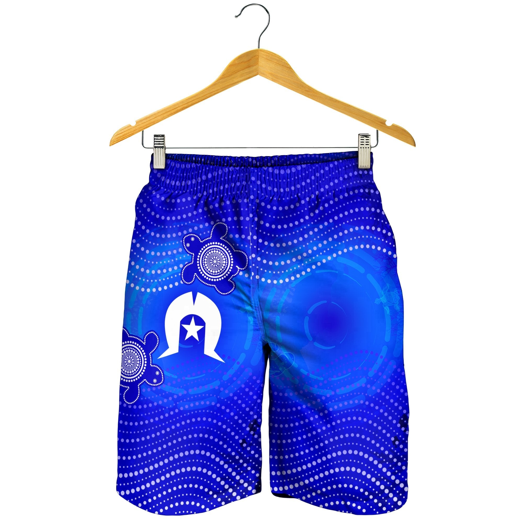 Custom Torres Strait Islanders Men's Shorts - Torres Symbol With Indigenous Turtle - Vibe Hoodie Shop