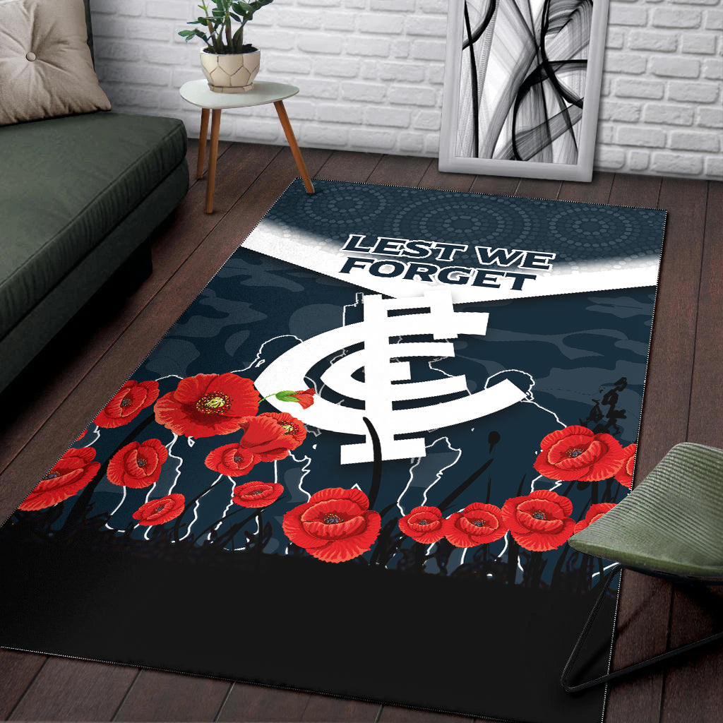 Blues ANZAC Day Area Rug - Indigenous Art - - Vibe Hoodie Shop