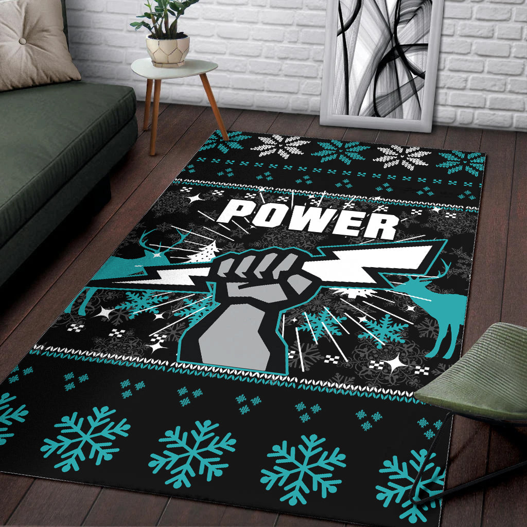 Port Adelaide Area Rug - Christmas Ugly Style - - Vibe Hoodie Shop