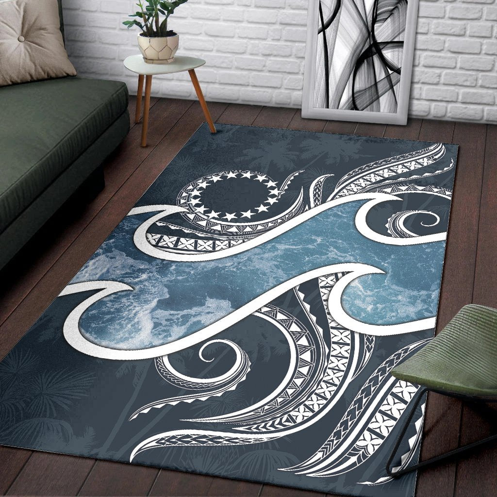 Cook Islands Polynesian Area Rug - Ocean Style - Vibe Hoodie Shop