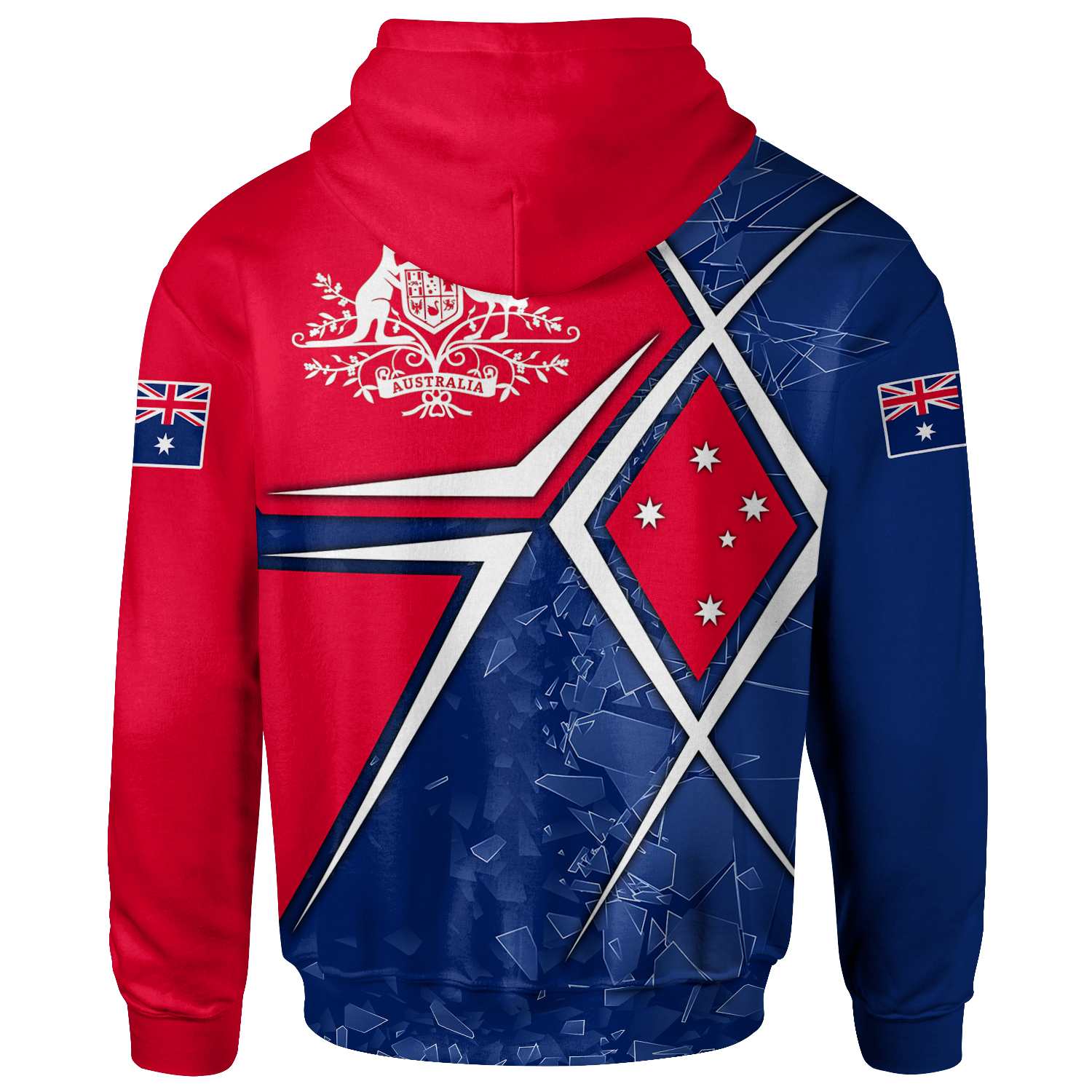 Kids Zip - Up Hoodie - Aussie Flag - Vibe Hoodie Shop