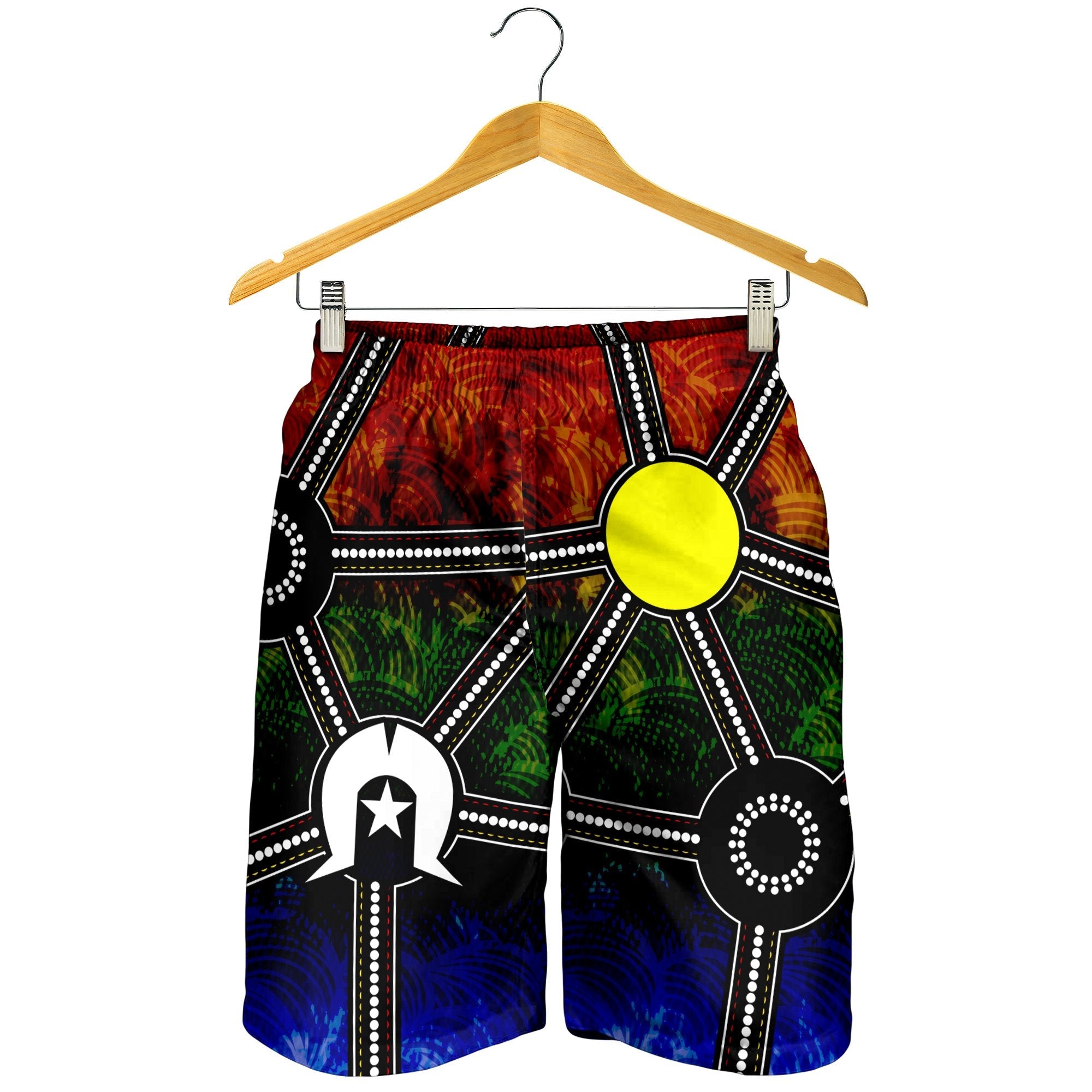 NAIDOC Week 2021 Men Shorts, Aboriginal Geometric Style - Vibe Hoodie Shop