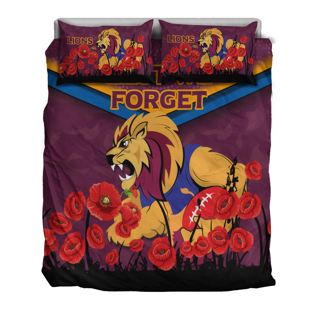 Brisbane Lions ANZAC Day Bedding Set - Indigenous Art - - Vibe Hoodie Shop