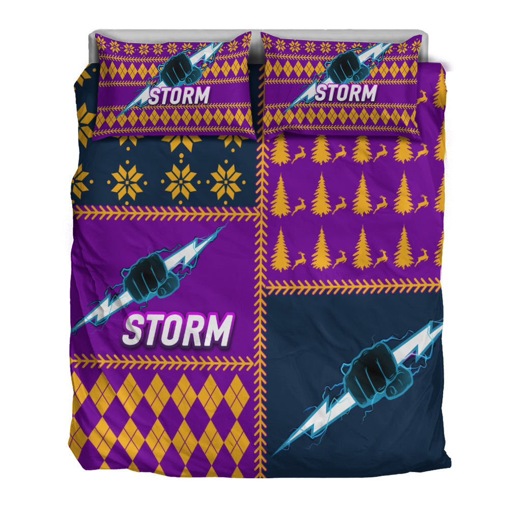 Storm Rugby Christmas 2022 Style Bedding Set - - Vibe Hoodie Shop