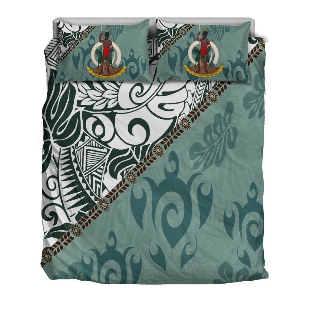 Vanuatu Bedding Set - Leaves And Turtles - Vibe Hoodie Shop
