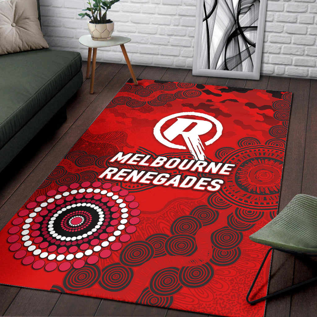 Melbourne Renegades ANZAC Day Aboriginal Area Rug - - Vibe Hoodie Shop