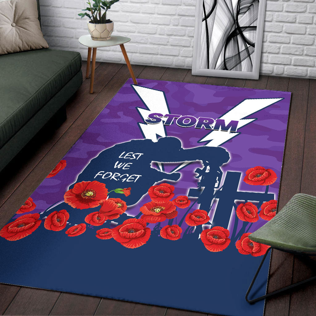 Melbourne Storm ANZAC Day Camo Area Rug - - Vibe Hoodie Shop