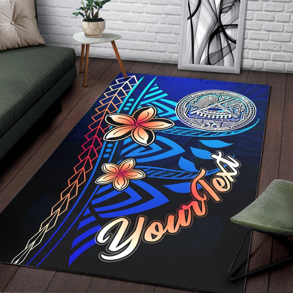 American Samoa Custom Personalised Area Rug - Vintage Tribal Mountain - Vibe Hoodie Shop