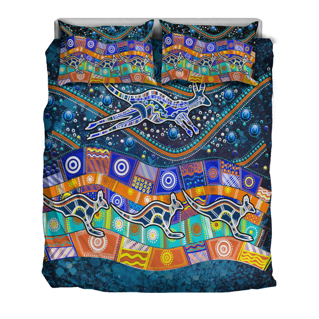 Australia Indigenous Bedding Set - Dot Painting Art - - Vibe Hoodie Shop