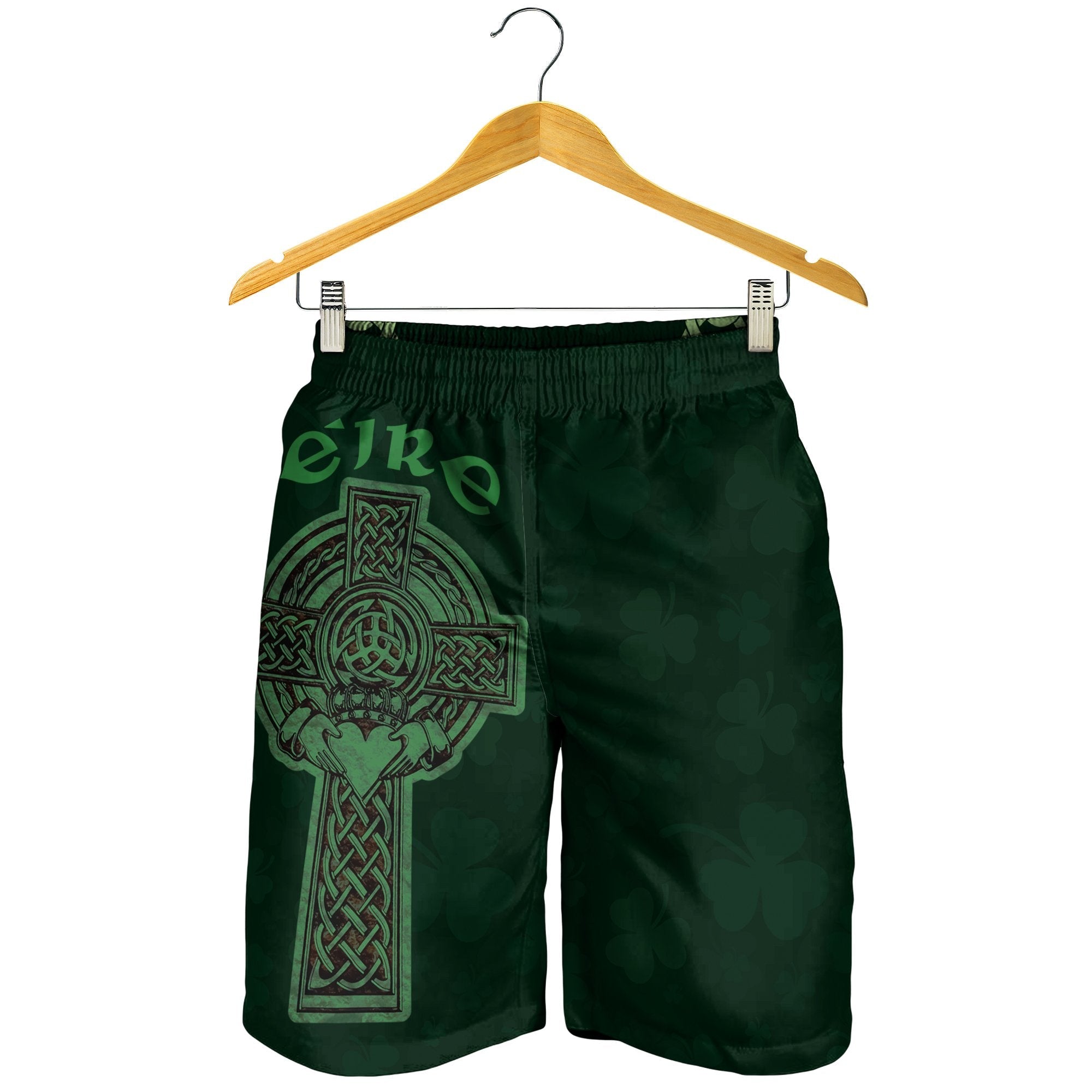 Celtic Ireland Men's Short - Irish Cross with Celtic Knot and Claddagh Ring - Vibe Hoodie Shop