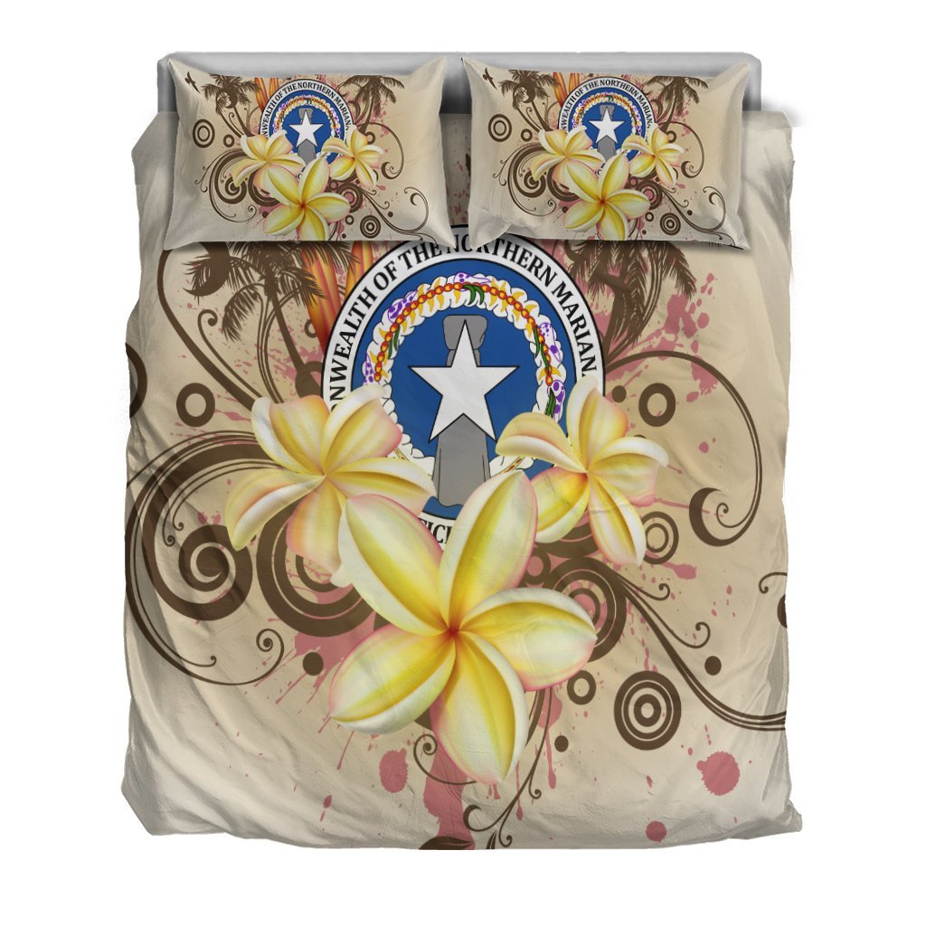 Northern Mariana Islands Polynesian Bedding Set - Summer Tropical - Vibe Hoodie Shop