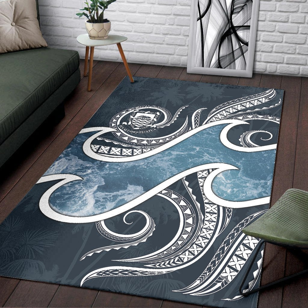 Tuvalu Polynesian Area Rug - Ocean Style - Vibe Hoodie Shop