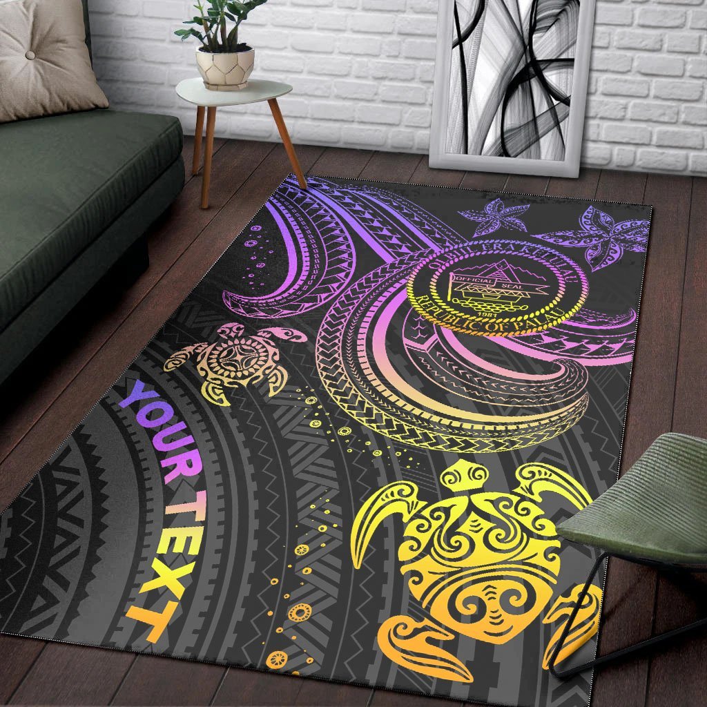 Palau Custom Personalised Area Rug - Pink Turtle - Vibe Hoodie Shop