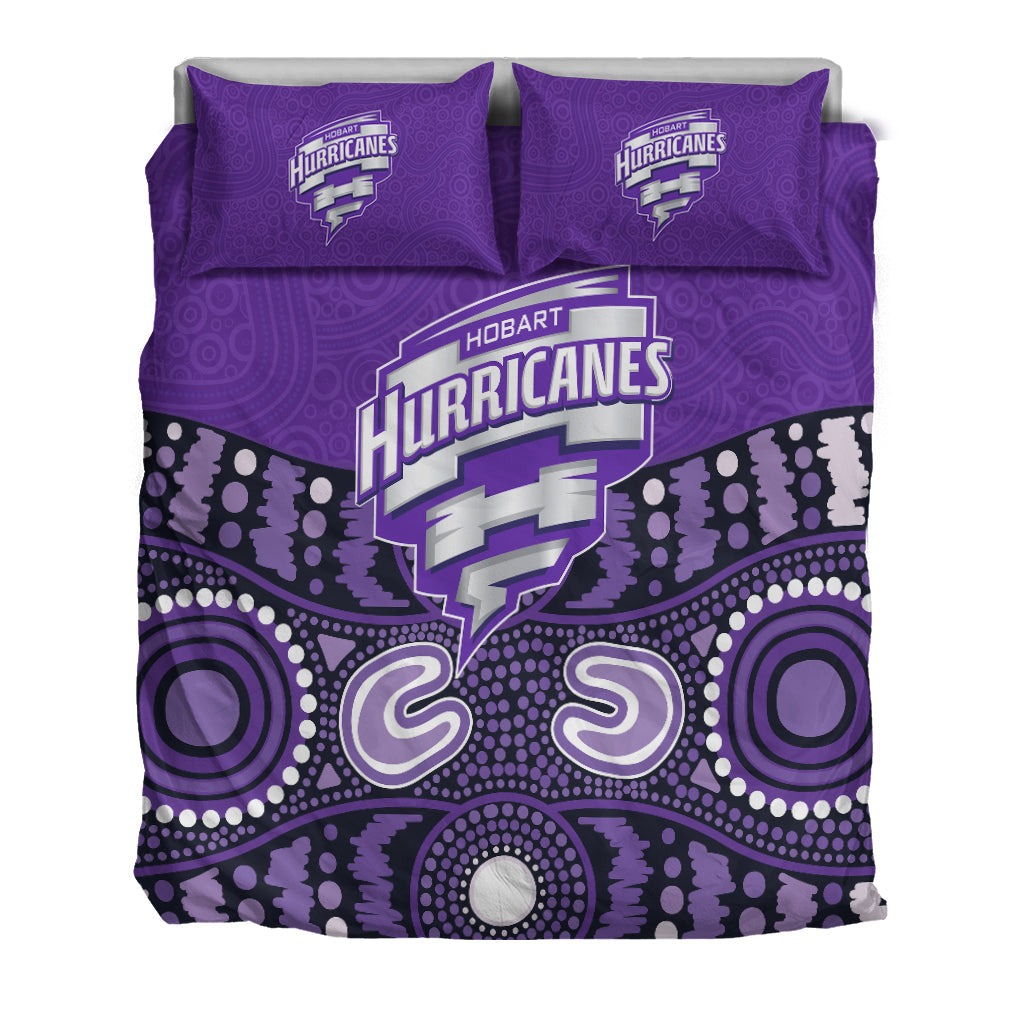 Hobart Hurricanes Bedding Set - Aboriginal Style Of Dot - - Vibe Hoodie Shop