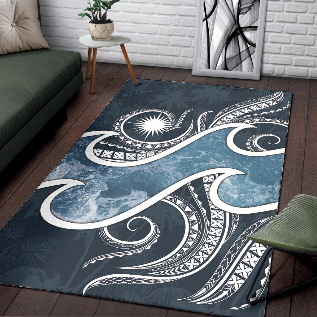 Marshall Islands Polynesian Area Rug - Ocean Style - Vibe Hoodie Shop