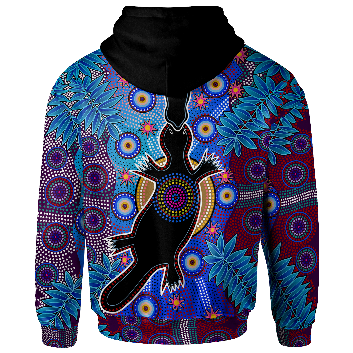 Aboriginal Zip - Up Hoodie - Indigenous Platypus - Vibe Hoodie Shop