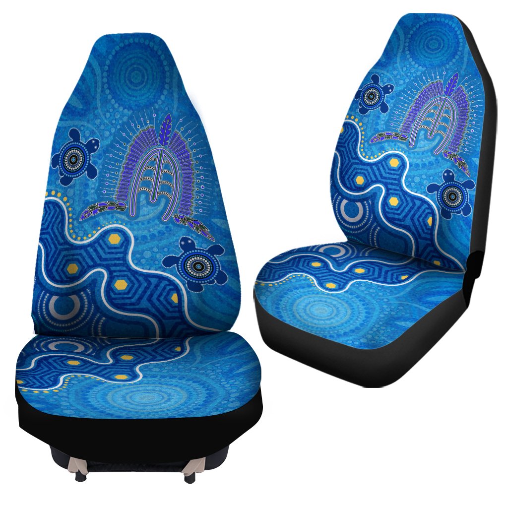 Torres Strait Car Seat Covers - Dhari And Turtle - Vibe Hoodie Shop