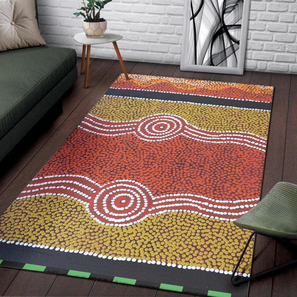 Vibe Hoodie Area Rug - Aboriginal Dot Style - RLT20 - Vibe Hoodie Shop