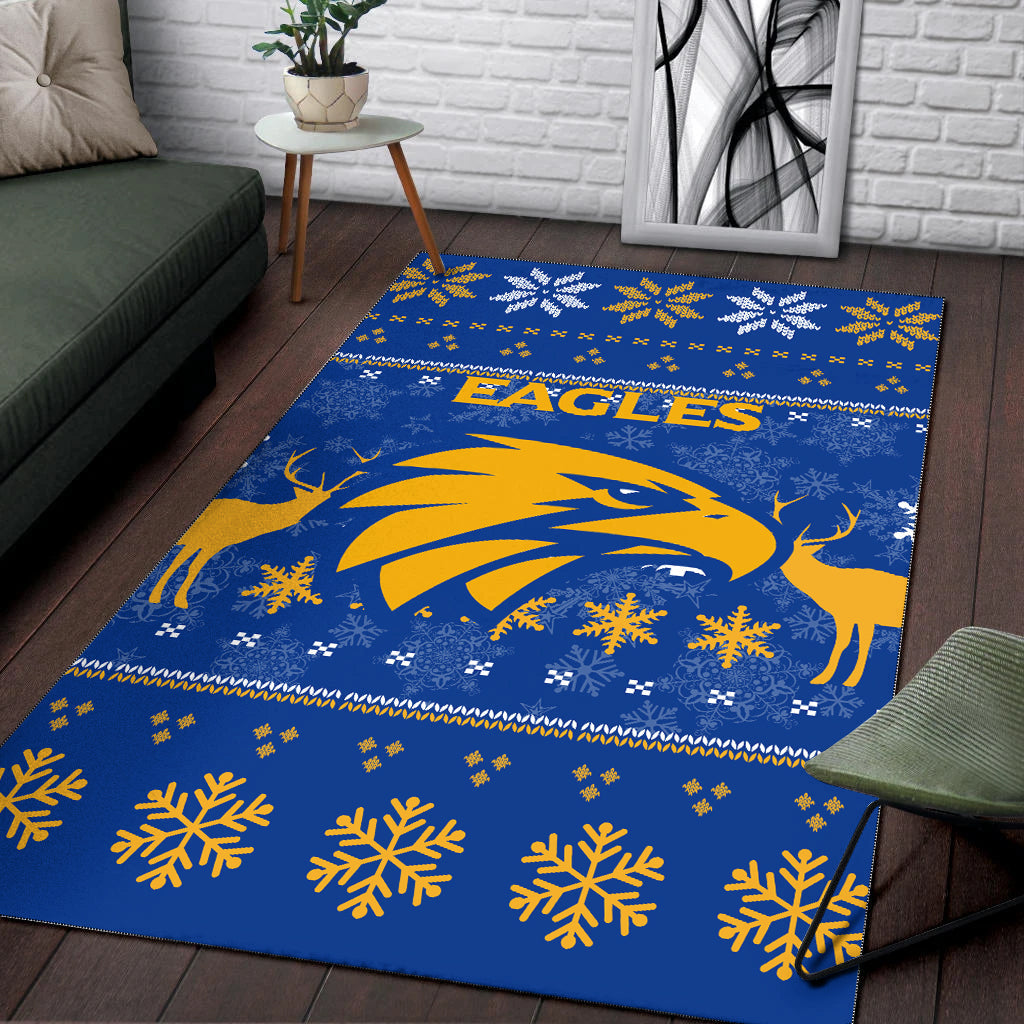 West Coast Eagles Club Area Rug - Christmas Ugly Style - - Vibe Hoodie Shop