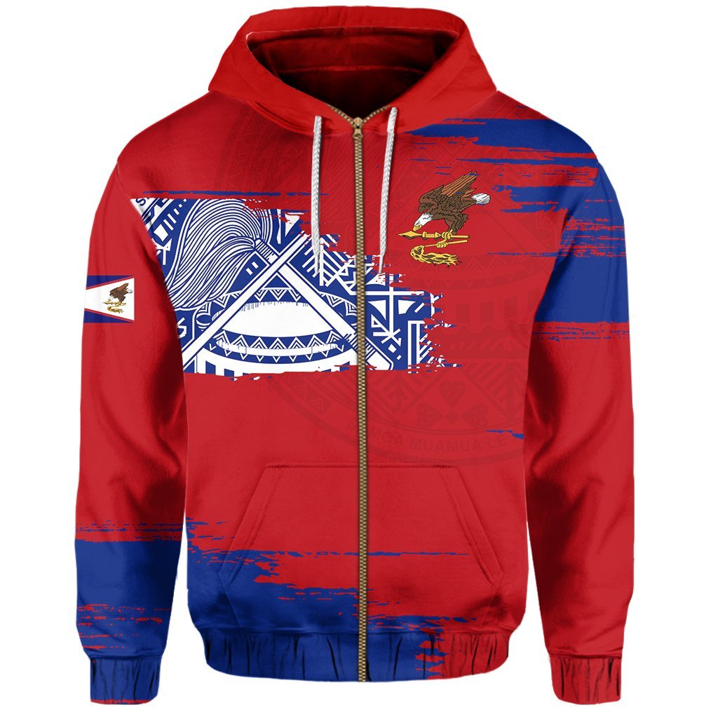 American Samoa Hoodie - Sport Ver Zip Hoodie - Vibe Hoodie Shop