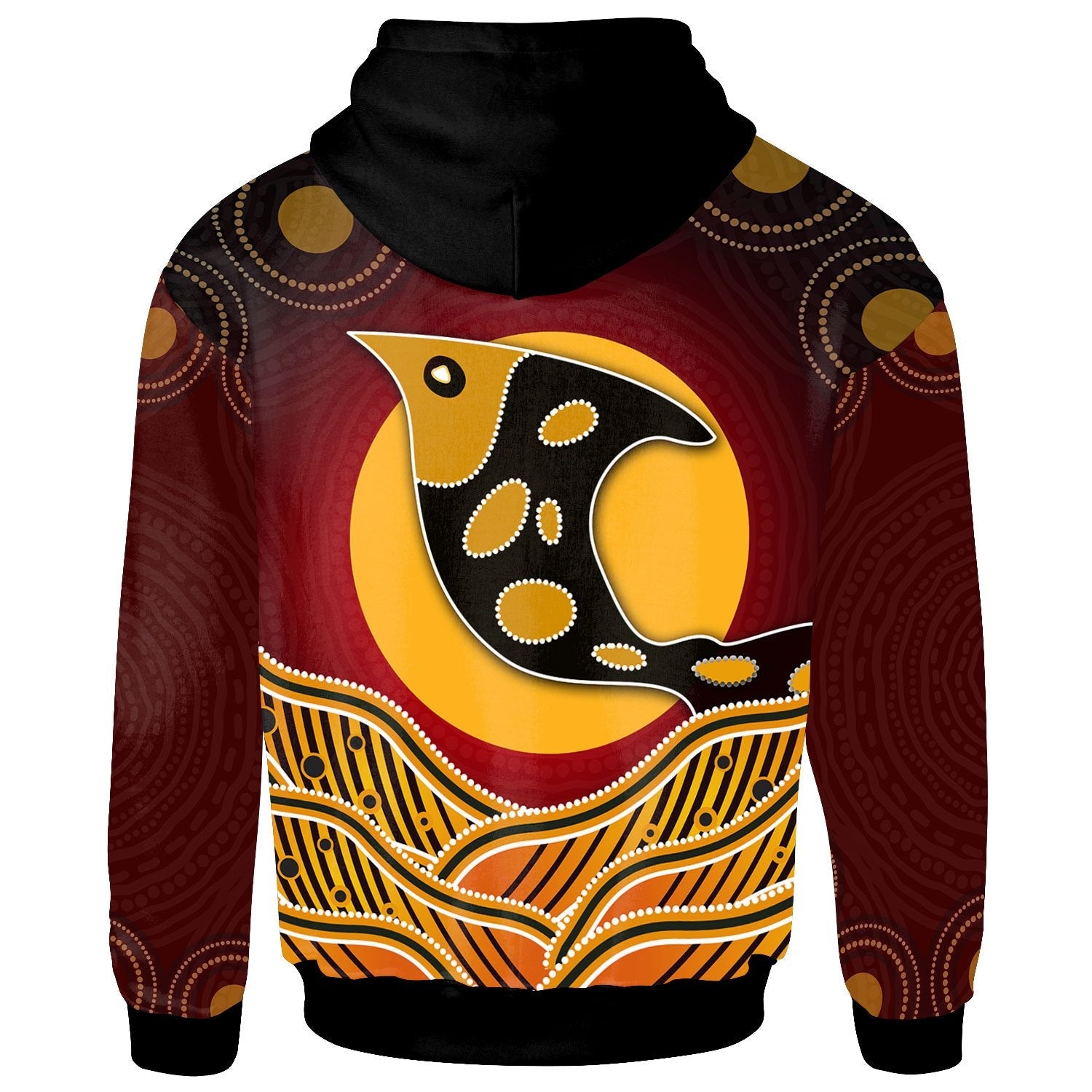 Zip - Up Hoodie - Aboriginal Dot Patterns Fish - Vibe Hoodie Shop