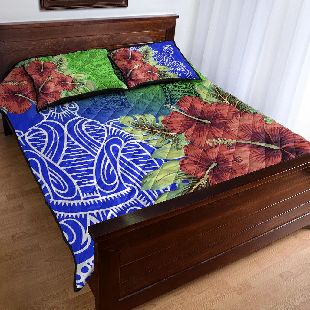 Torres Strait Islanders Quilt Bed Set - Ocean Hibiscus - Vibe Hoodie Shop