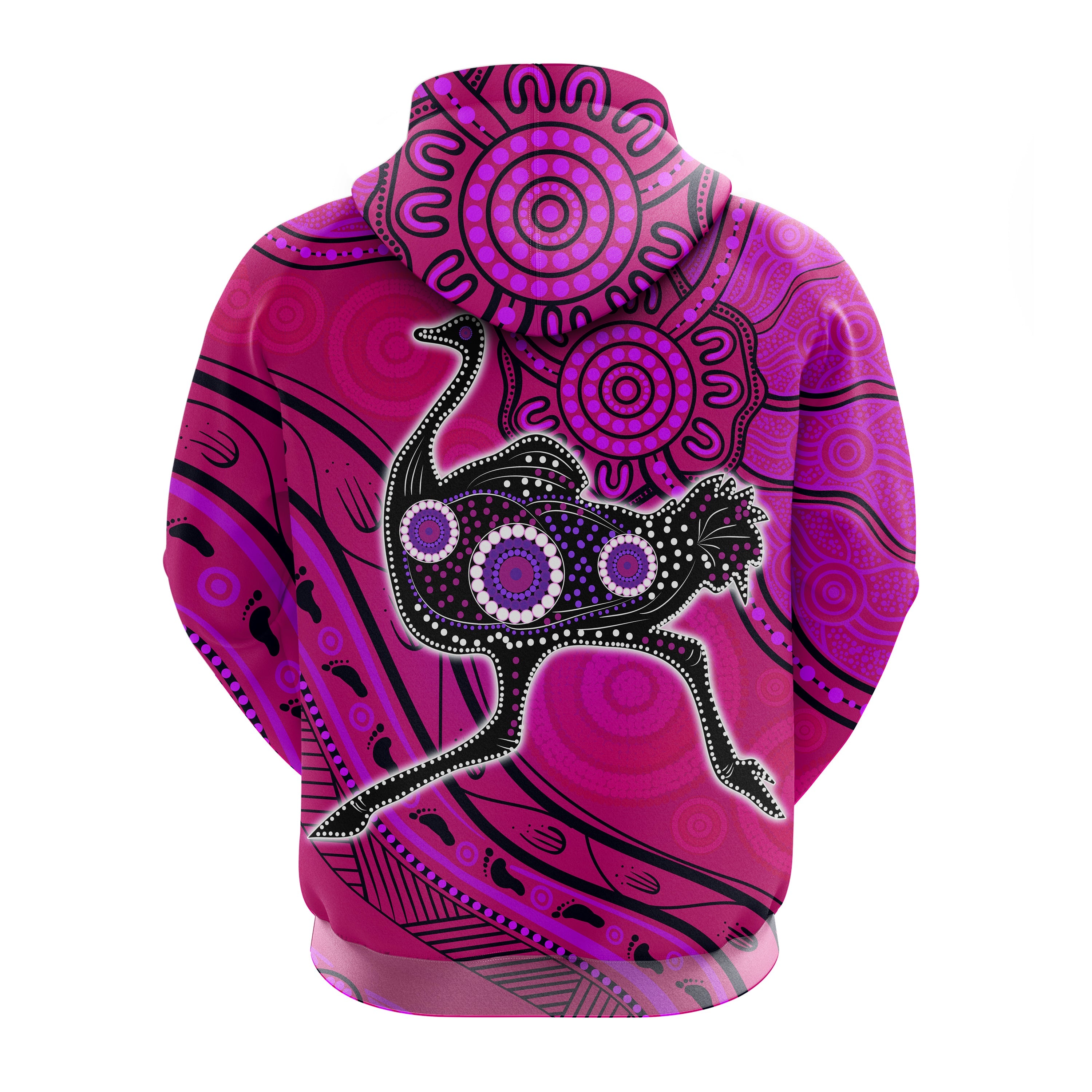 Aboriginal NAIDOC Week 2022 Purple Turtle Ostrich Hoodie - LT20 - Vibe Hoodie Shop