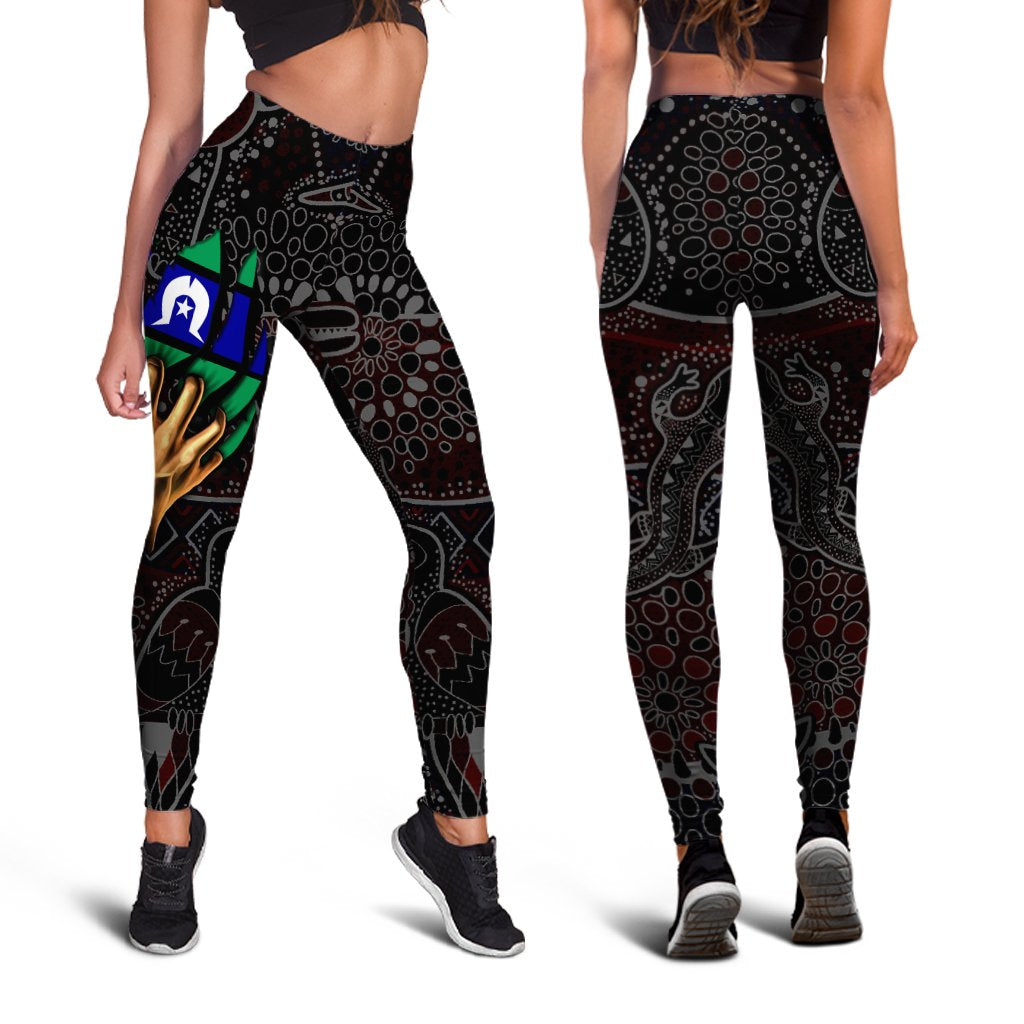 Aboriginal WoMen's Leggings - Torres Strait Blood In Me - Vibe Hoodie Shop