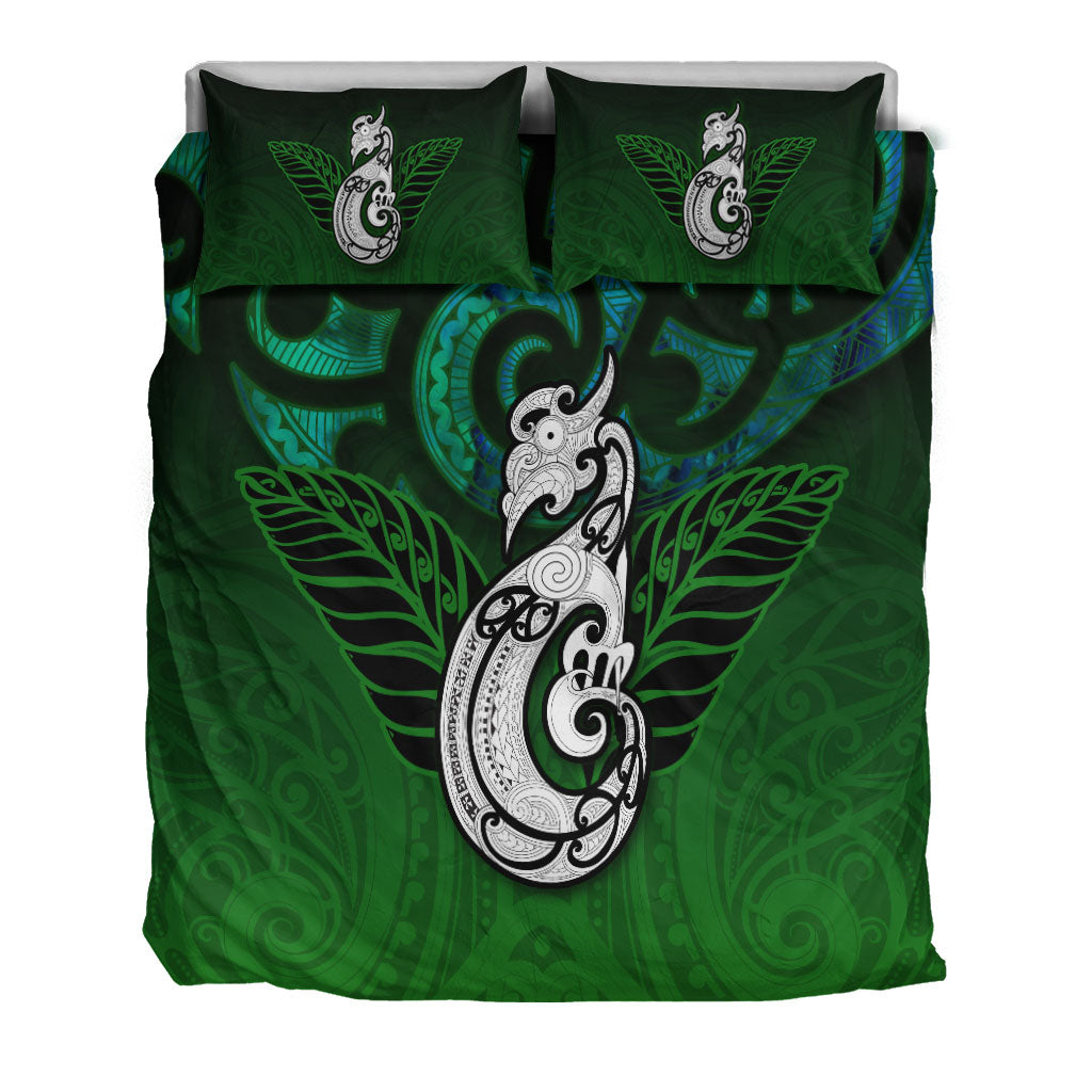 New Zealand Maori Bedding Set - Paua Shell Green - - Vibe Hoodie Shop