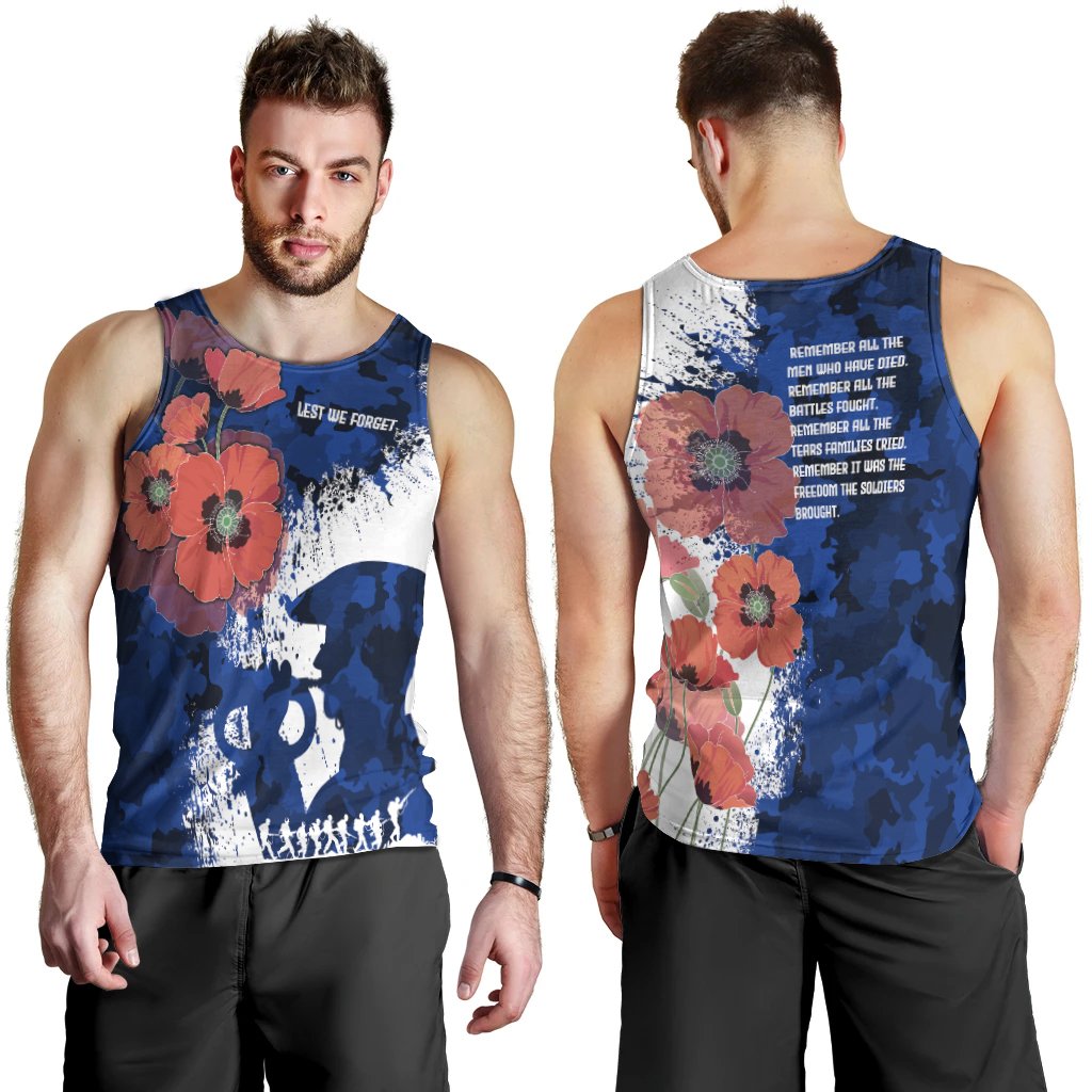 Custom ANZAC Men's Tank Top - ANZAC Day 2021 - Vibe Hoodie Shop