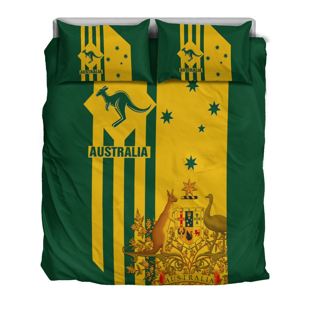 Bedding Set - Australia Kangaroo Sign National Color - Vibe Hoodie Shop