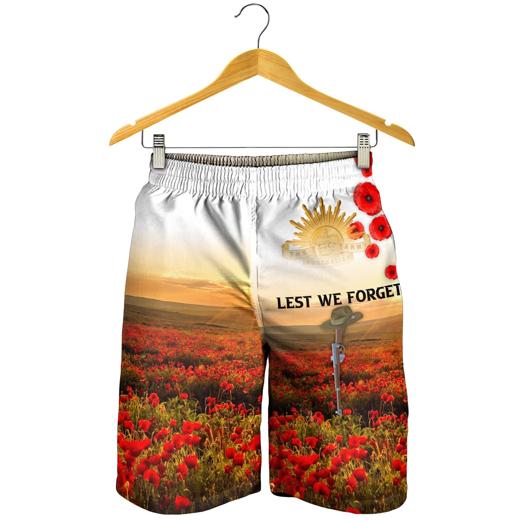 ANZAC Day 2021 Men's Shorts - We Will Remember Them - Vibe Hoodie Shop