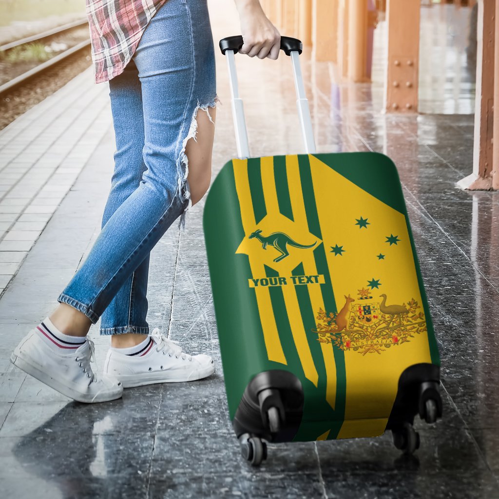 Custom Luggage Covers - Australia Kangaroo Sign National Color - Vibe Hoodie Shop