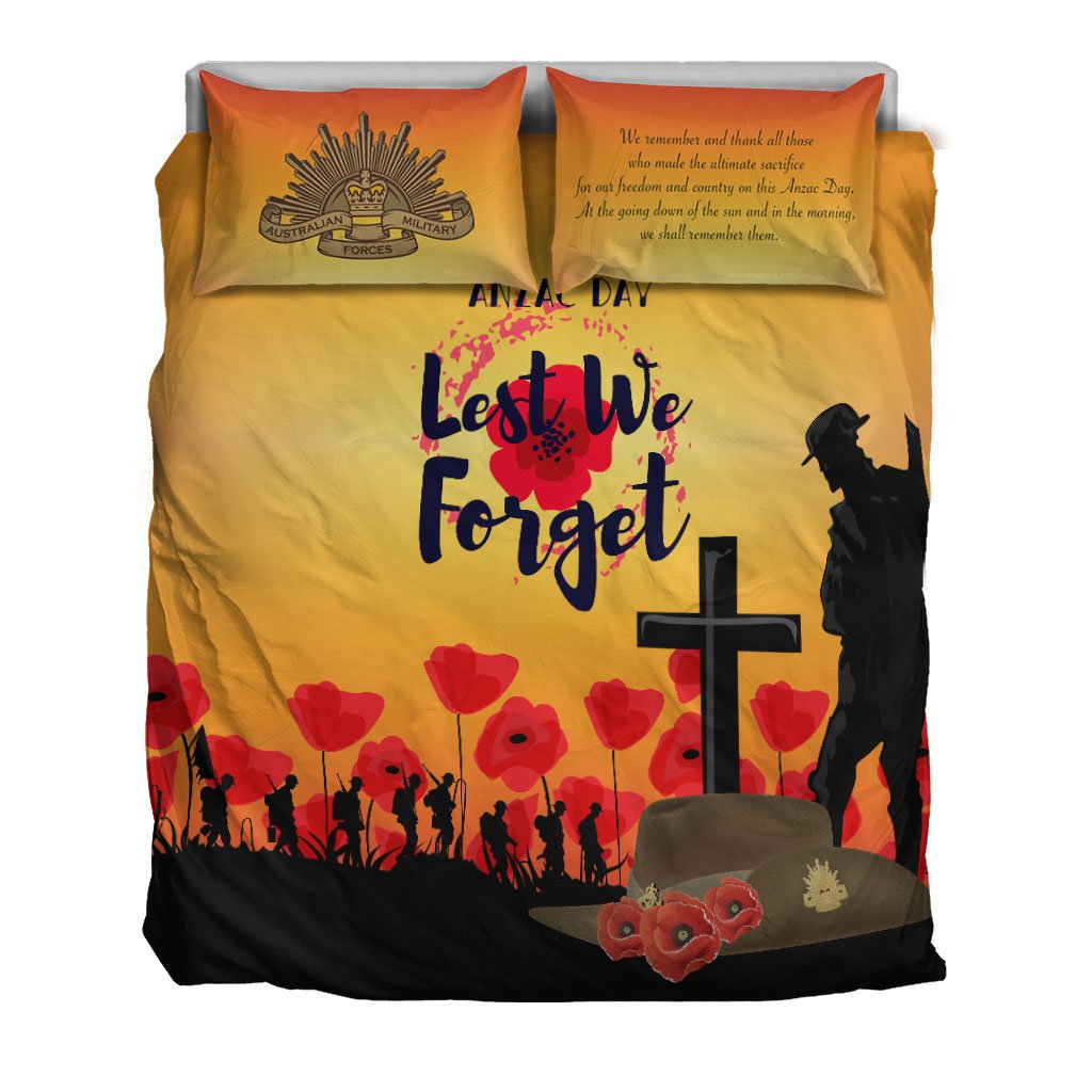 ANZAC Day Bedding Set - Lest We Forget - Vibe Hoodie Shop