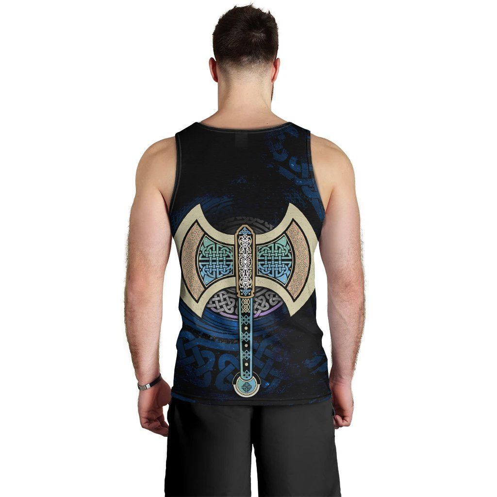 Celtic Knotwork Labrys Men's Tank Top - Vibe Hoodie Shop