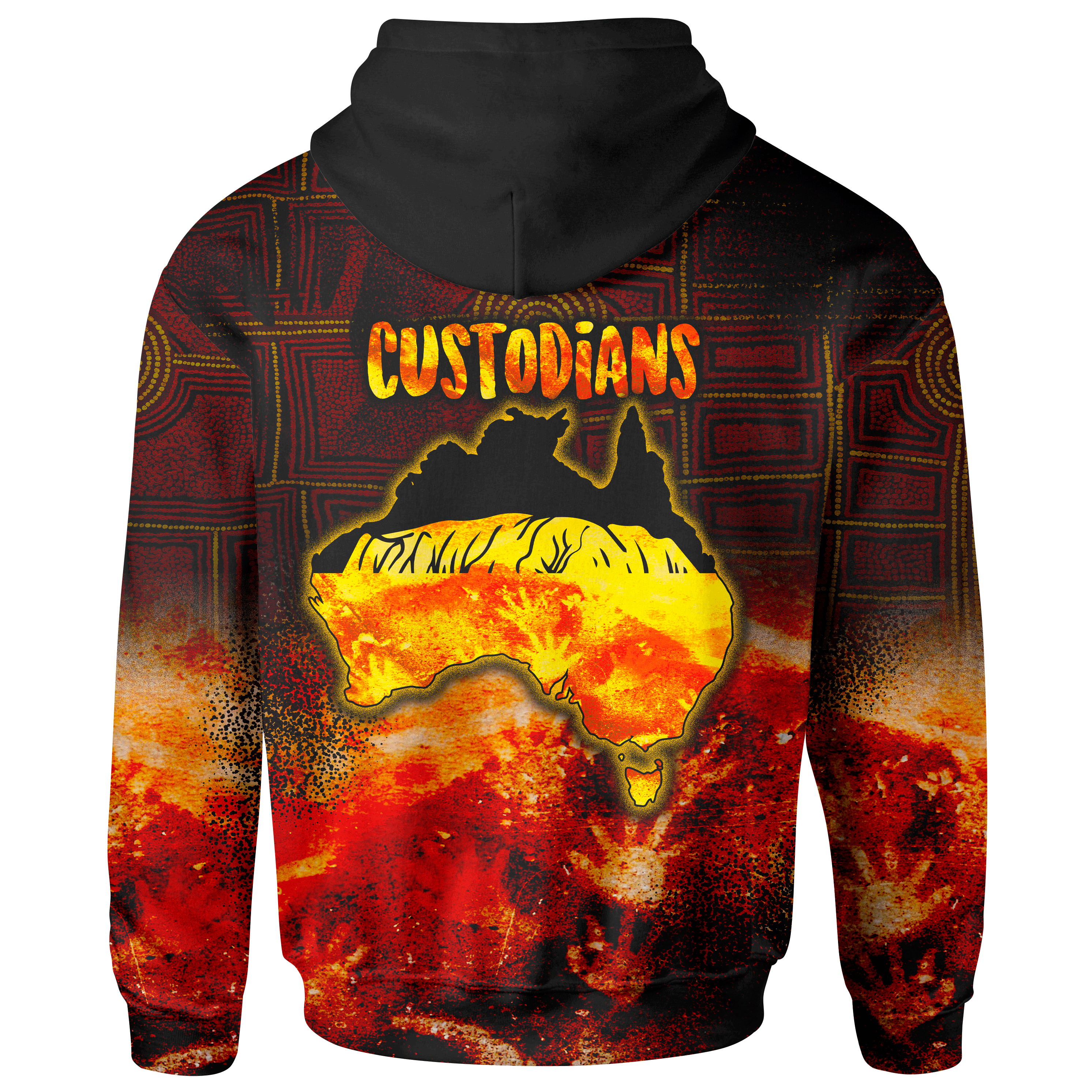 Aboriginal Hoodie - Anangu Custodians - Vibe Hoodie Shop