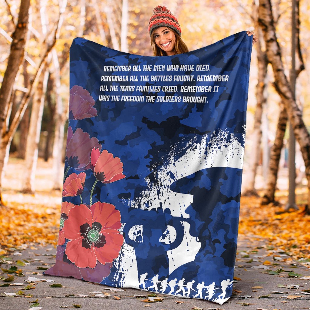 Custom ANZAC Premium Blanket - ANZAC Day 2021 - Vibe Hoodie Shop