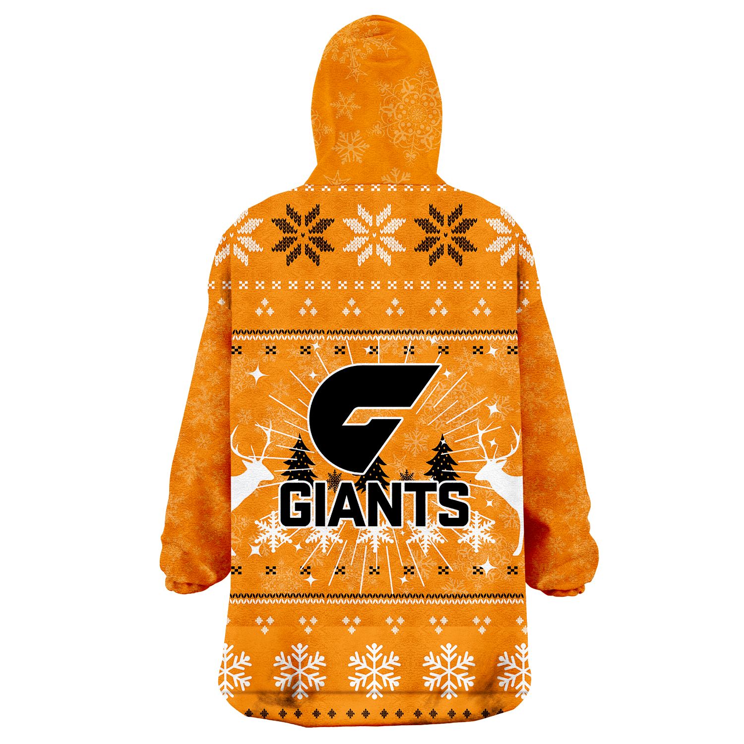 GWS Giants Wearable Blanket Hoodie - Christmas Ugly Style - - Vibe Hoodie Shop