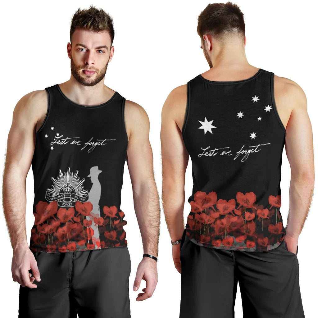 ANZAC Day Men's Tank Top - Remember Them - Vibe Hoodie Shop