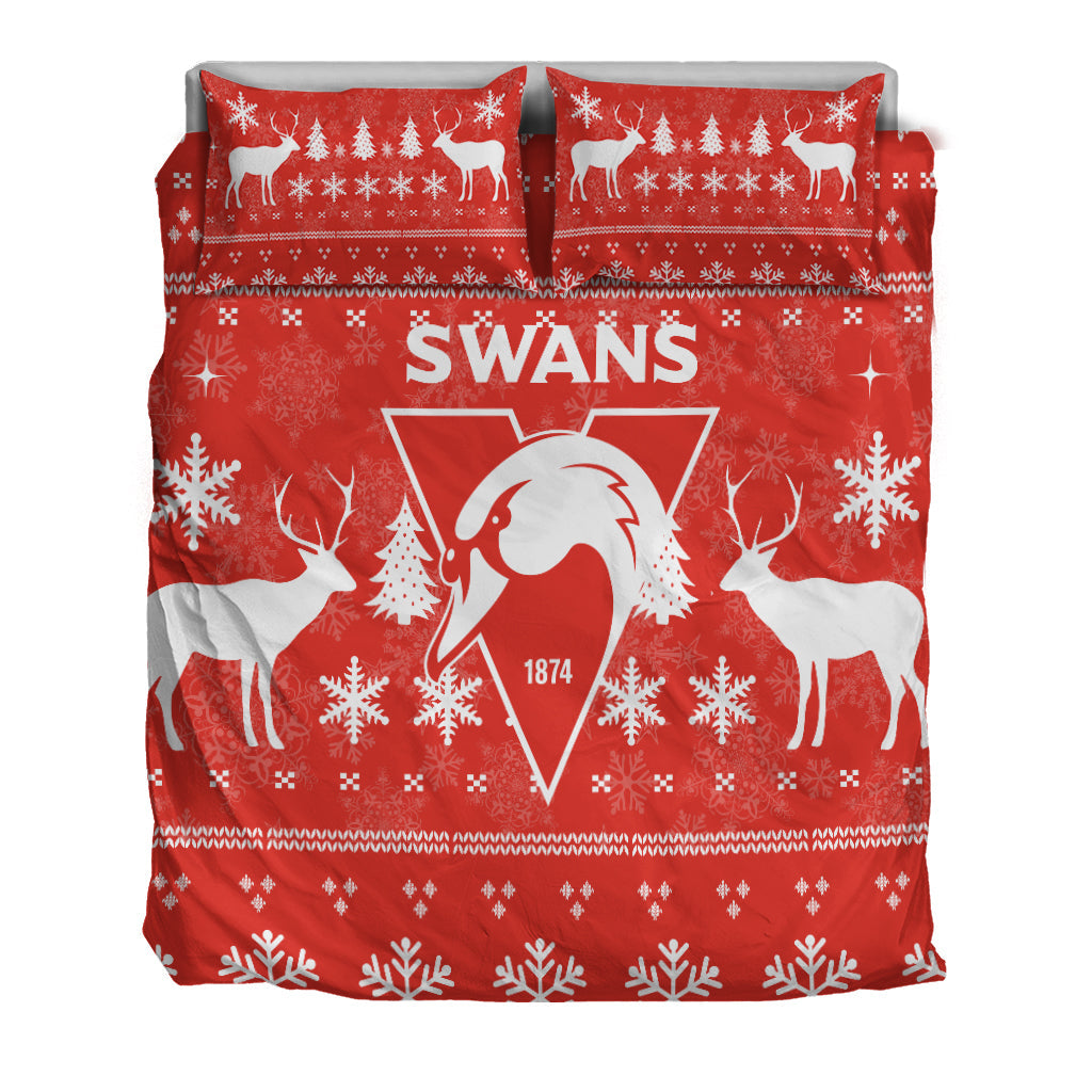 Sydney Swans Bedding Set - Christmas Ugly Style - - Vibe Hoodie Shop