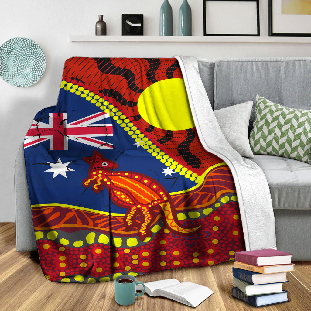 Australia Day Indigenous Art Blanket - - Vibe Hoodie Shop