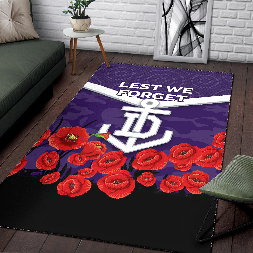 Dockers ANZAC Day Area Rug - Indigenous Art - - Vibe Hoodie Shop