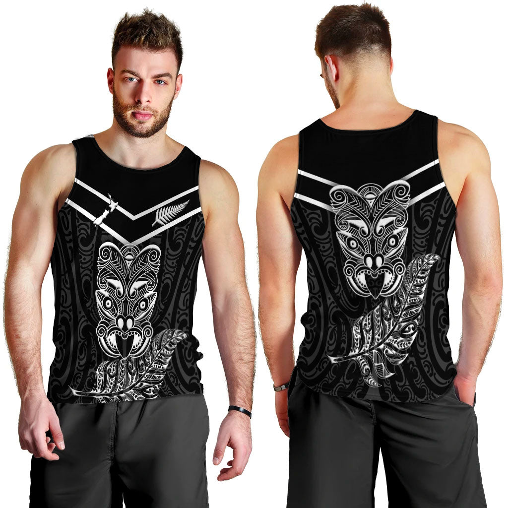 New Zealand Maori Haka Men Tank Top - Silver Fern - - Vibe Hoodie Shop