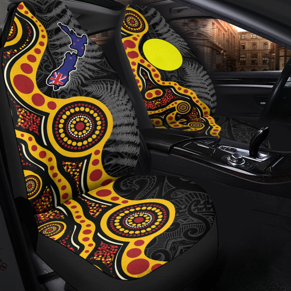 New Zealand Maori Combine Australia Aboriginal Car Seat Covers - - Vibe Hoodie Shop