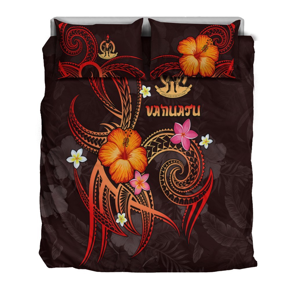 Vanuatu Polynesian Bedding Set - Legend of Vanuatu (Red) - Vibe Hoodie Shop