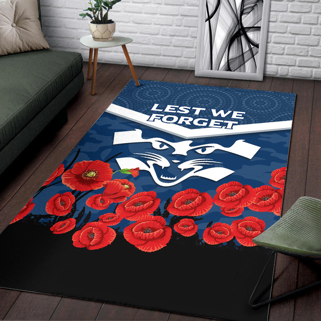 Geelong Cats ANZAC Day Area Rug - Indigenous Art - - Vibe Hoodie Shop