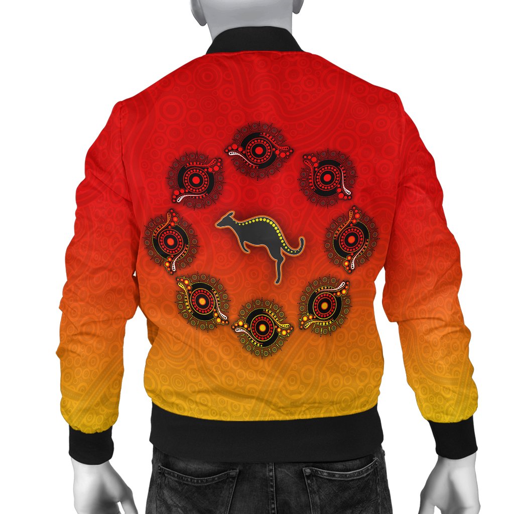 Aboriginal Women's Bomber Jacket - Circle Pattern - Vibe Hoodie Shop