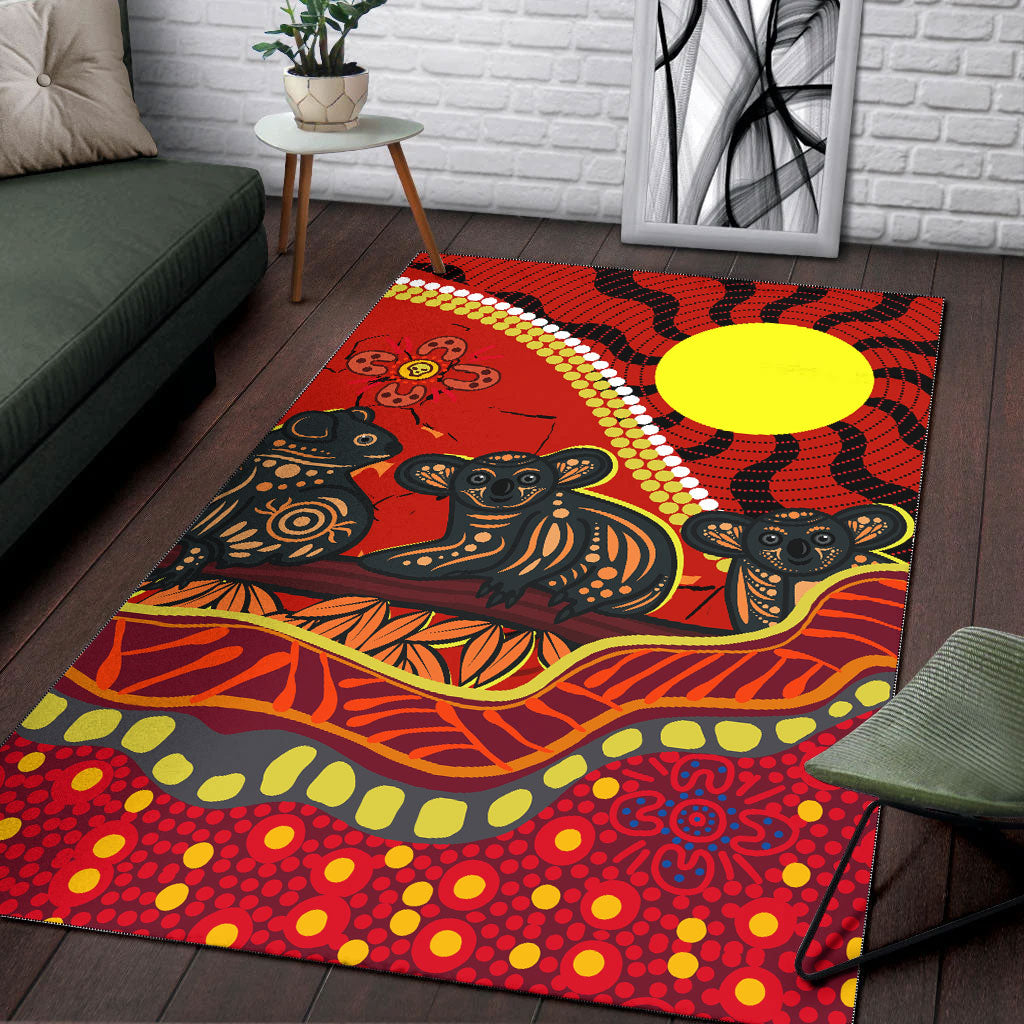 Aboriginal Koala Painting Area Rug - - Vibe Hoodie Shop