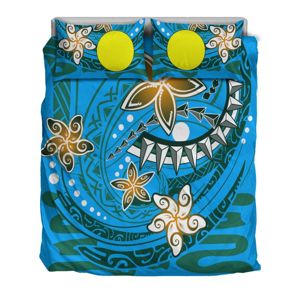 Palau Polynesian Bedding Set - Spring Style Blue Color - Vibe Hoodie Shop
