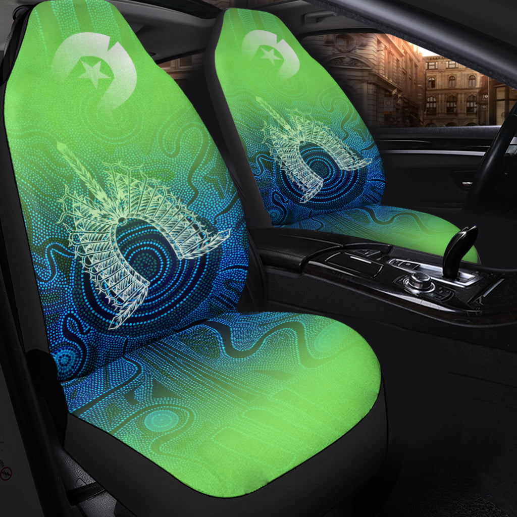 Torres Strait Islands Car Seat Covers - Indigenous Dot Painting Art - - Vibe Hoodie Shop